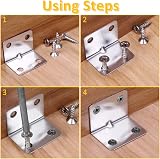 Vaktop 15PCS L Bracket Stainless Steel Corner Braces 90 Degree with 60 Screws view 5