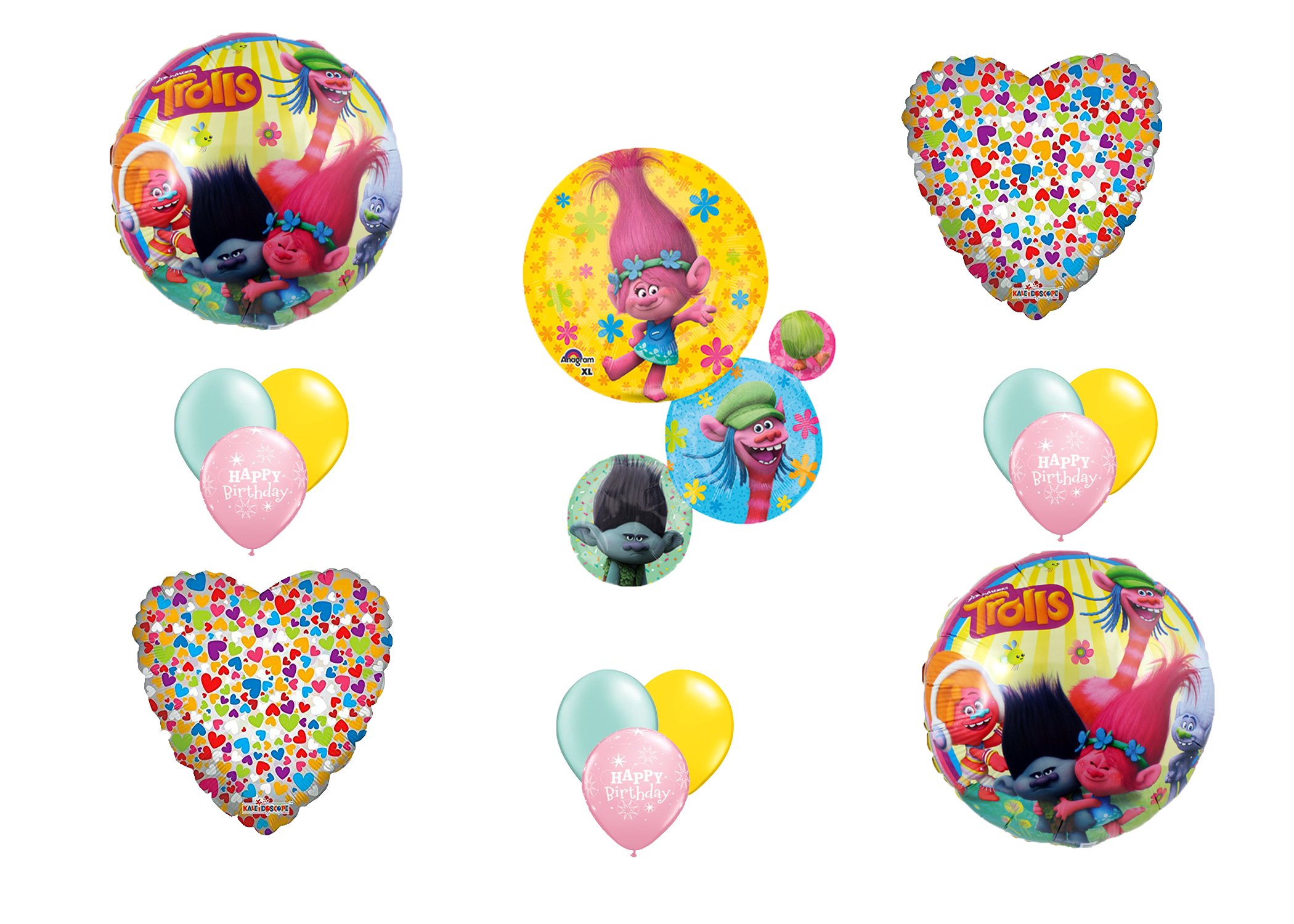 Trolls Balloon Decoration Bouquet 14 Pc