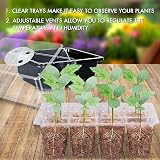 MIXC Seed Trays 10 Pack 120 Cells with Lids Humidity Dome 1.5” Cells view 2