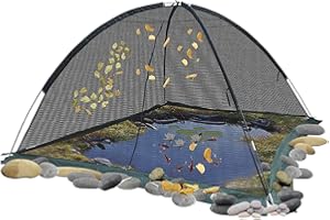 OKAYES Pond Netting Ponds Garden Pond Cover Net 5×7FT for Koi Ponds Garden Pond Netting with Zipper Pond Cover Dome Net for Indoor Outdoor Use