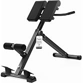 Prapark Roman Chair, 350 Ib Adjustable Back Extension Bench | Foldable Hyperextension Bench With 7 Heights, 3 Inclines, Split Pads, And 50 X 50 X 2 Mm Carbon-Steel Tubing