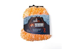 SUDS.LAB Suds Lab Microfiber Car Wash Mitts (2 Pack) Scratch Free Detailing, Cleaning, Washing Mitt 8"x10" Double-Sided