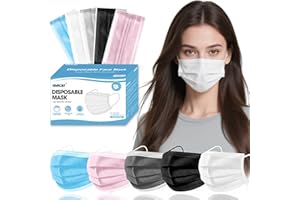 NNPCBT 5 Color Disposable Face Masks 125 Pack,3-Ply Breathable Mask For Adults,Great For Outdoors,Home, Office, School