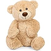 BenBen Teddy Bear Stuffed Animal, 18 inch Brown Stuffed Teddy Bear Plush Toy, Soft Plushies Gifts for Baby Shower, Easter Decorations