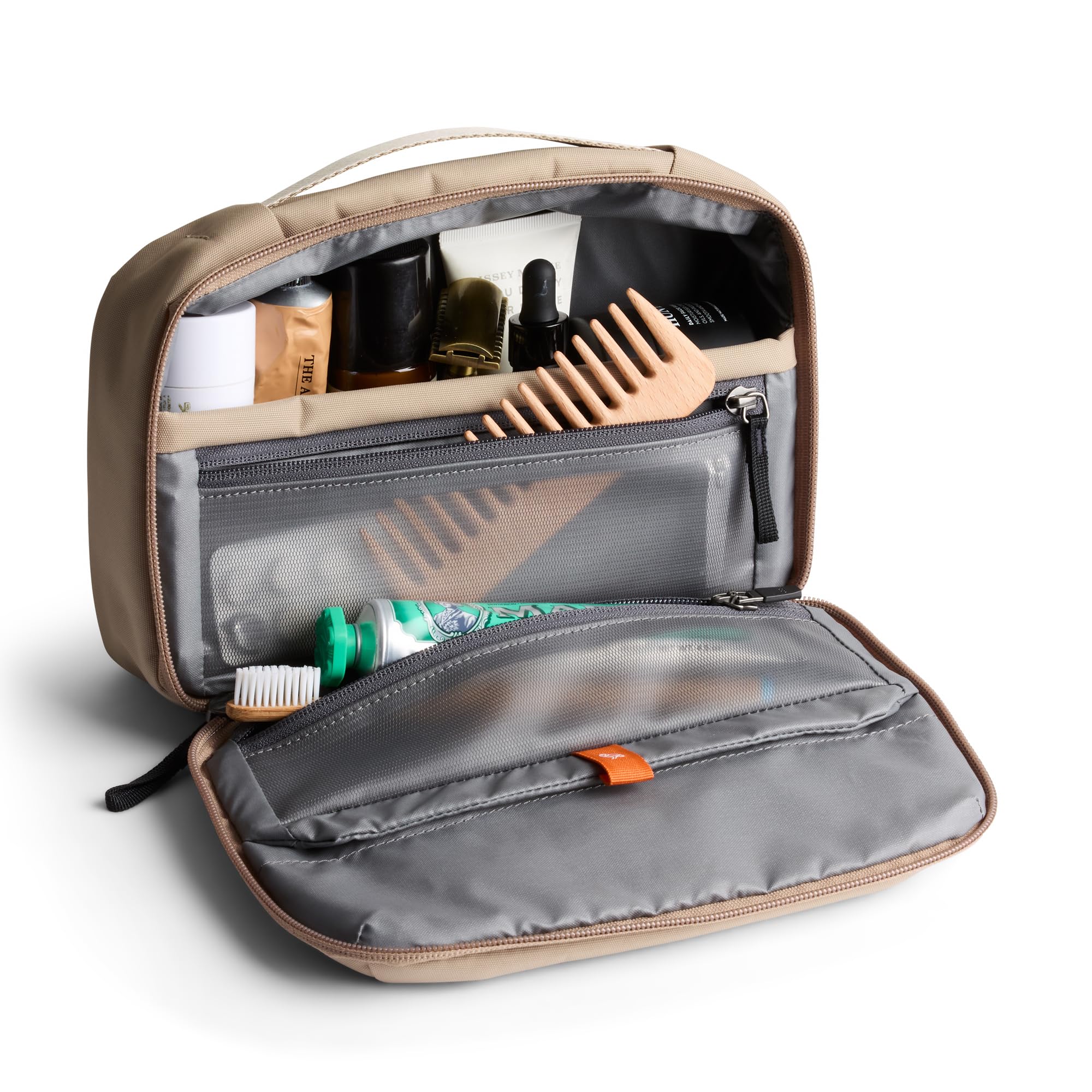Bellroy Hanging Toiletry Kit (hanging 3 liter toiletry bag for men and women, and designed for travel) - Stone