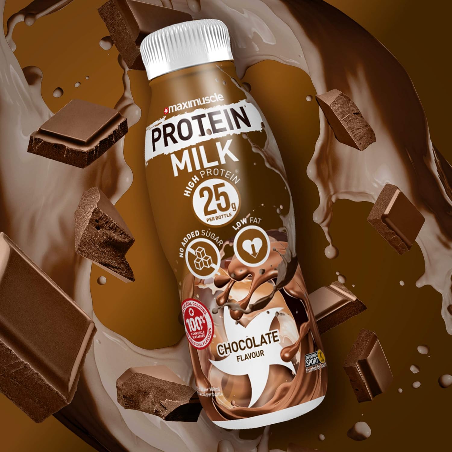 Maximuscle Protein Milk Ready To Drink High Protein Low in Fat Sugar