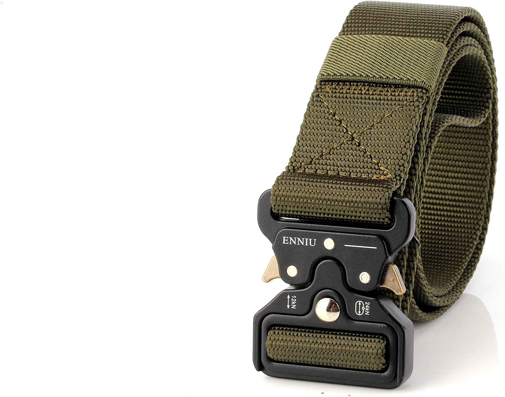 Motusamare Tactical Belt Heavy Duty Military Style Webbing Riggers Web Belt with 1.5" Metal Buckle