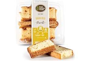 DIJAS Natural Foods, Crunchy Fat Free Biscotti Cookie, All Natural Preservative Free Ingredients, Delicious Low Calorie Snack (5 Ounces, Banana Bread)