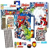 Avengers School Supplies for Boys Bundle w Notebook, Folder, Pencils, More | 12Pc Marvel Back to School Essentials, Elementary Classroom Must Haves for Stationery, Organization Plus Tattoos, More