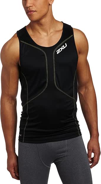 Amazon.com : 2XU Men's Comp Run Singlet, Black/Yellow, XX-Large : Running Apparel : Clothing