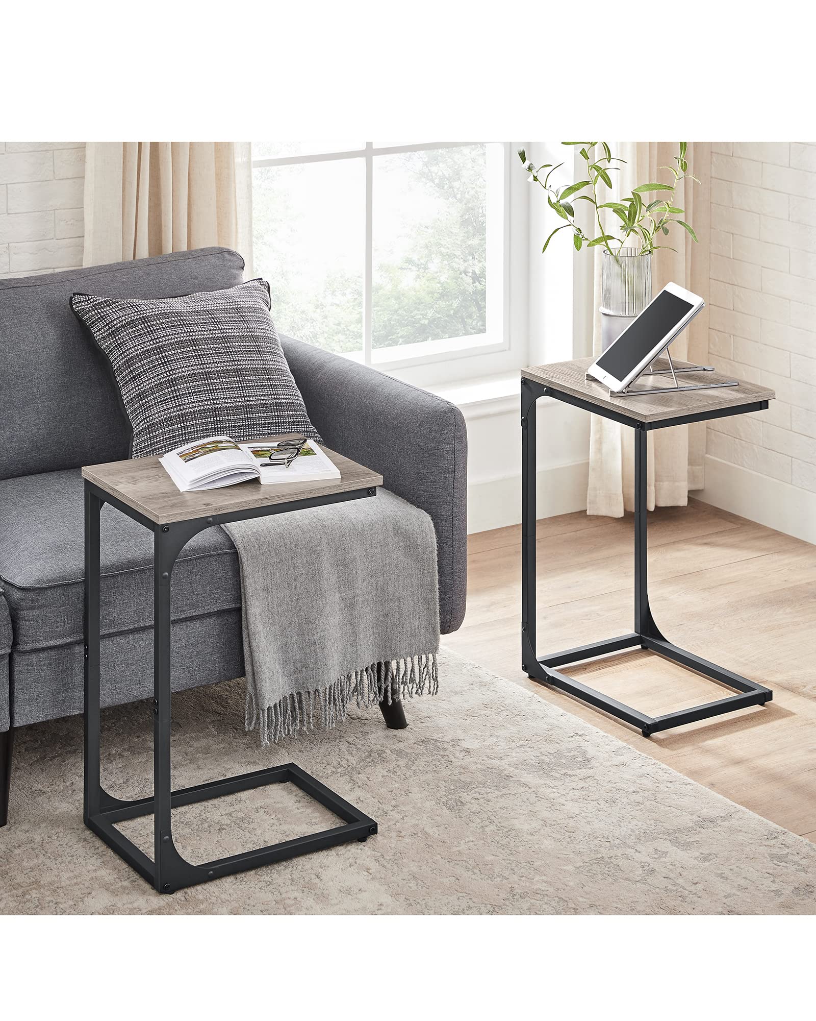 VASAGLE C-Shaped Table