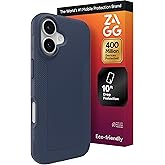 ZAGG Luxe Snap Phone Case for iPhone 17 - Blue Navy, Durable Graphene for Drop Protection (10ft/3m), Slim Lightweight Design, MagSafe Compatible