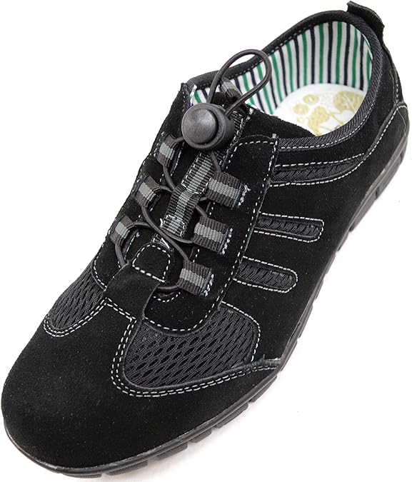 Ladies/Womens Real Leather Suede Trainer Style Outdoor/Walking Shoes