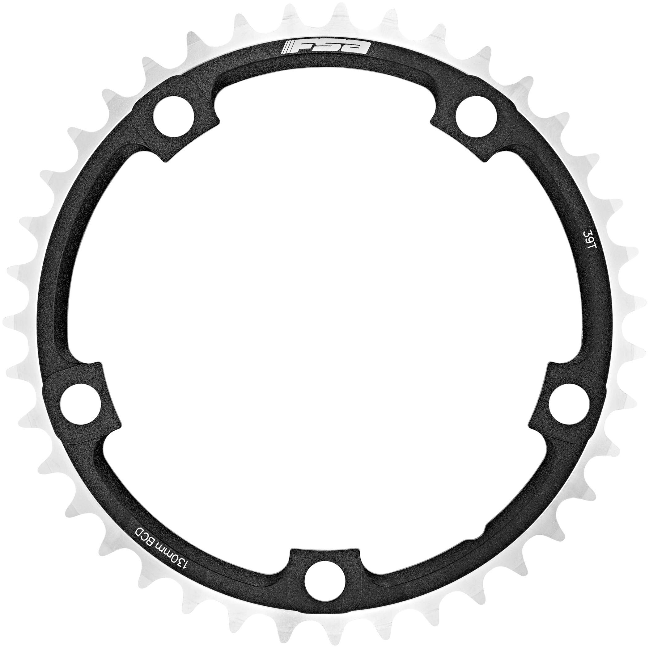 X-BIONIC FSA Super Road N10/11 130BCD Chainring - Black, 130 x 39t