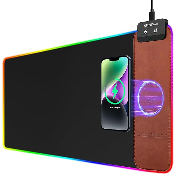 FutureCharger RGB Gaming Mouse Pad, Wireless Charger Large Extended