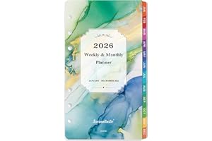 JOURNALTASTIC 2026 Planner Refills - Planner Refills 2026, January 2026 - December 2026, A6 Planner Inserts, 2026 Weekly and Monthly Planners, 3.75" x 6.75", A6 Planners Refill, 6-Hole Punched