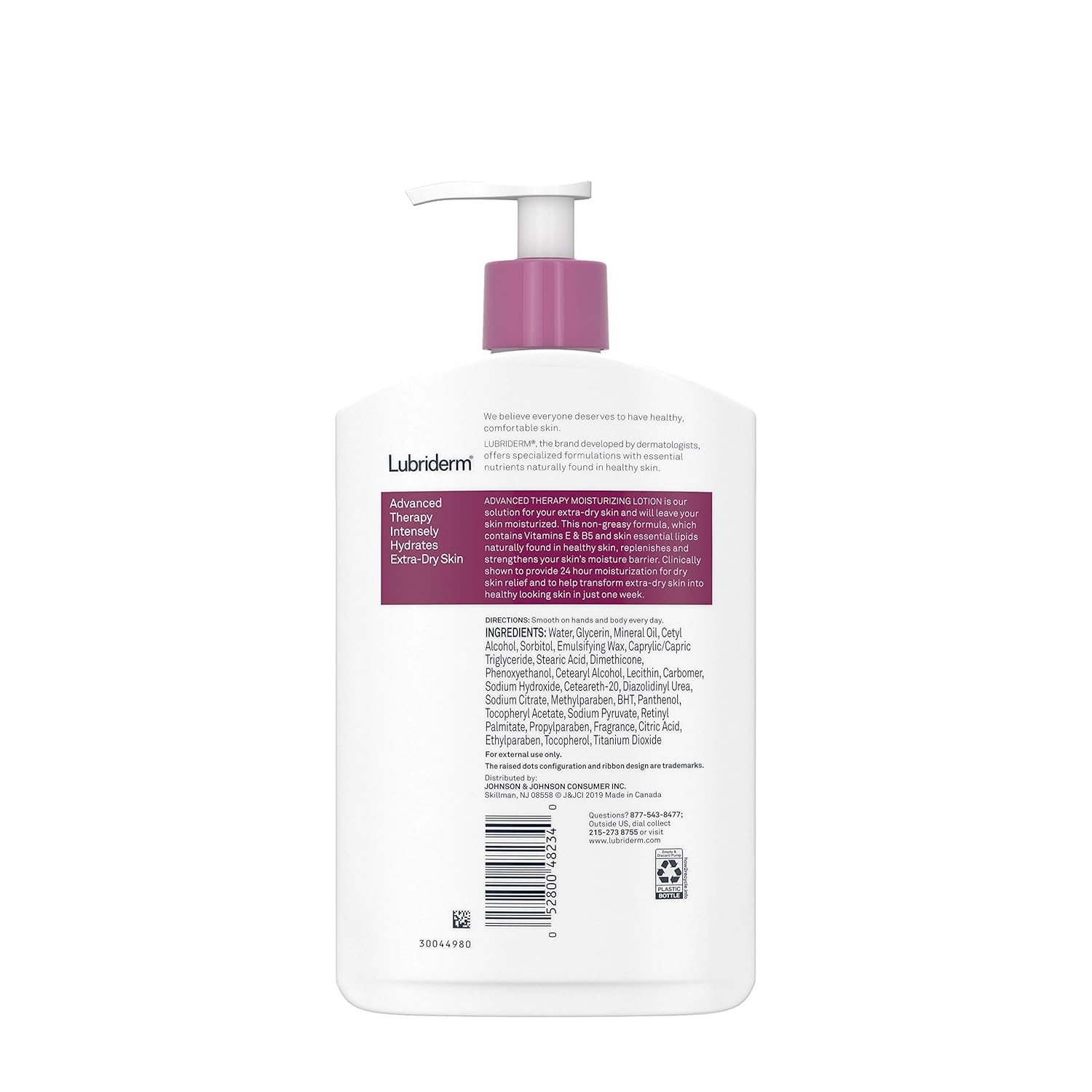 Lubriderm Advanced Therapy Moisturizing Lotion with Vitamins E and B5, Deep Hydration for Extra Dry Skin, Non-Greasy Formula, 16 fl. oz ( Pack of 2) : Body Lotions : Beauty