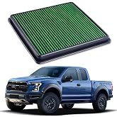 High Performance Engine Air Filter For 2007-2021 Ford F150 F250 F350 | High-Flow Engine Air Filter Washable &amp; Reusable Increases Power &amp; Towing