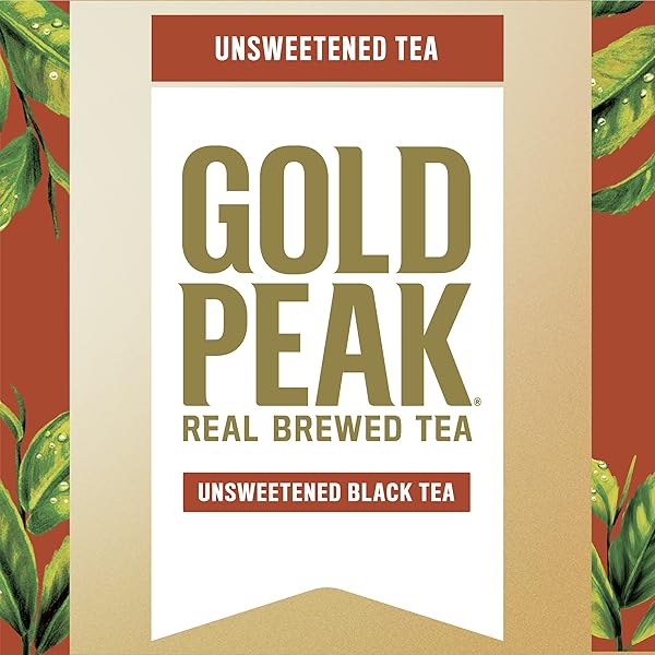 GOLD PEAK TEA, UNSWEET TEA, 16.9 FL OZ, 6 PACK