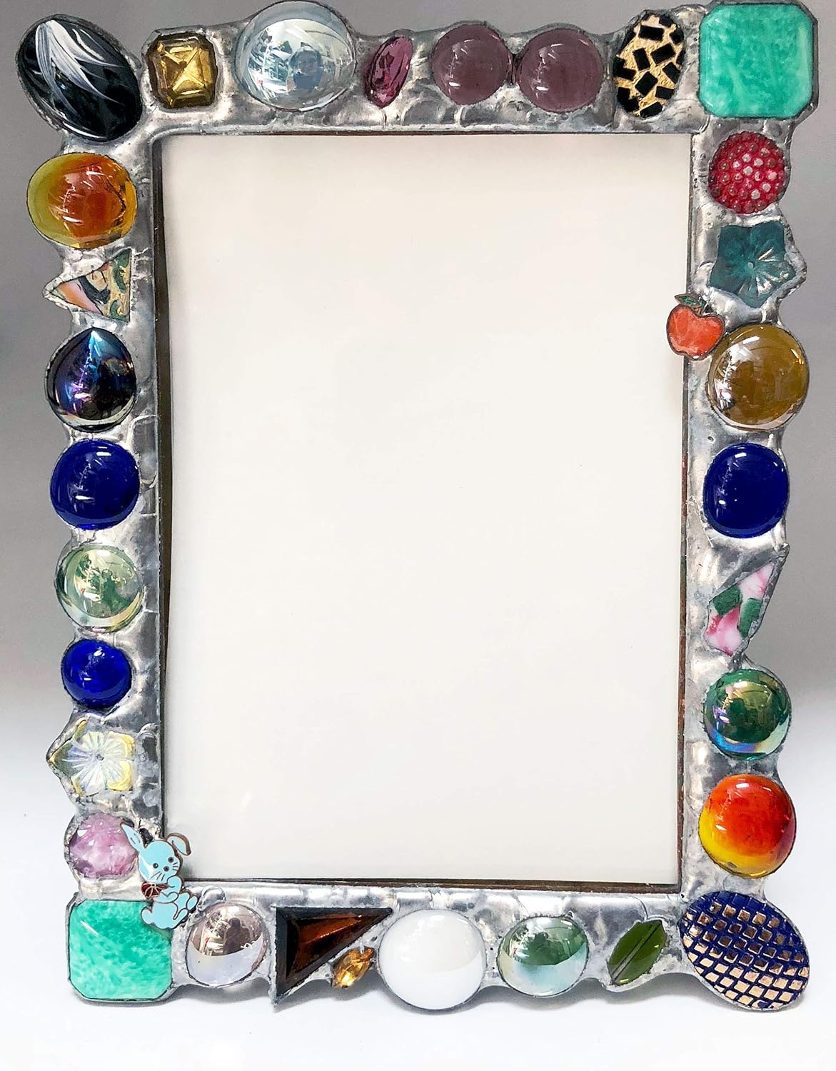 Handmade Glass Jewel Picture Frame OOAK Handmade