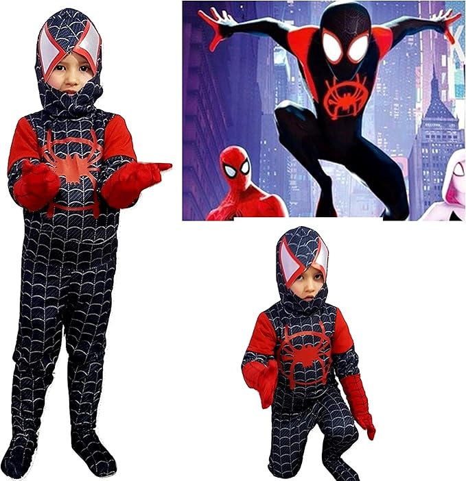 Piccoli Monelli Costume Spiderman Nero Bambino Un Nuovo Universo 6 8 Anni Vestito Uomo Ragno Bimbo Di Carnevale Nuovo E Ultimo Modello Film Homecoming 2019 Amazon It Abbigliamento