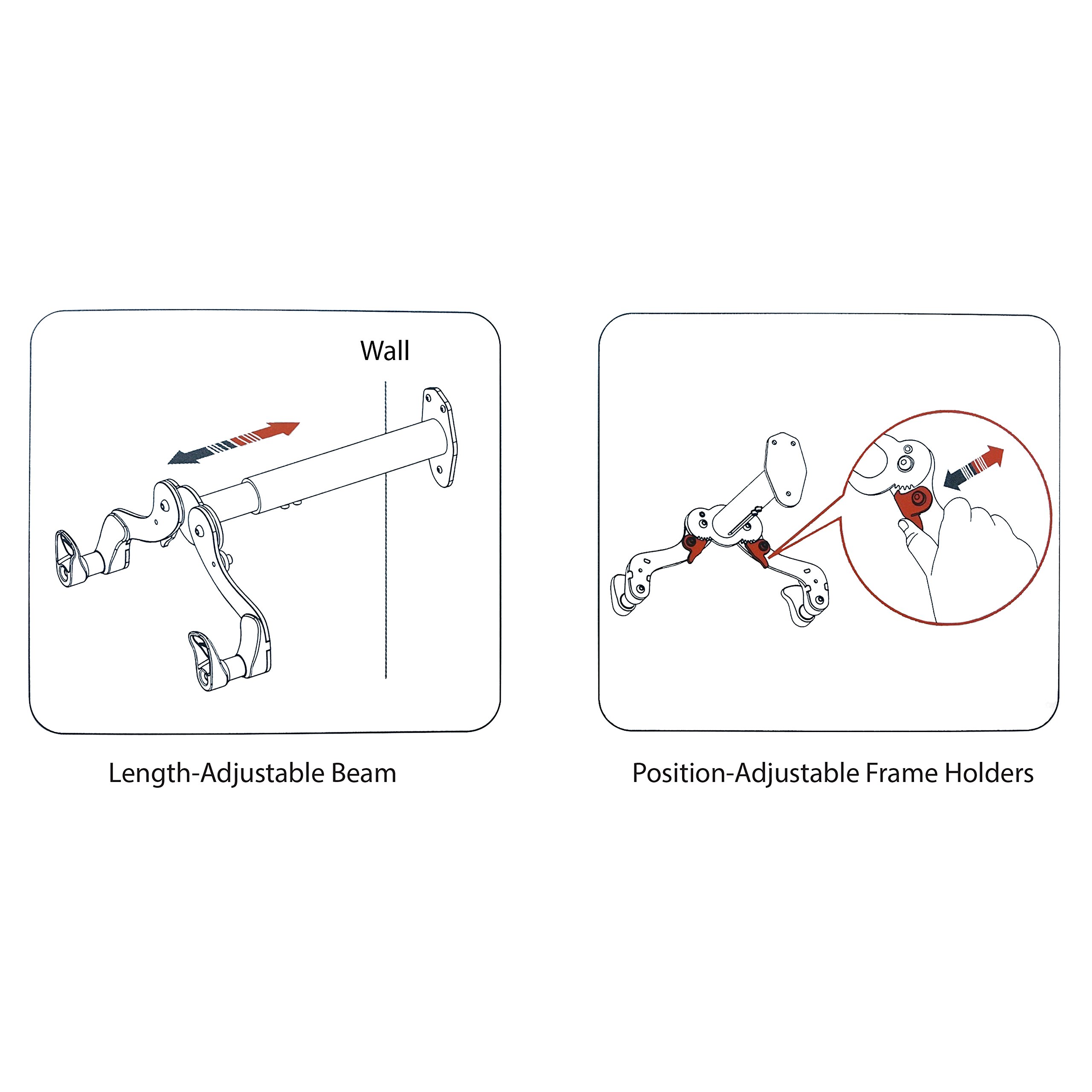 ibera horizontal bicycle bike wall