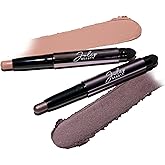 Julep Eyeshadow 101 Crème to Powder Waterproof Eyeshadow Stick Duo, Smoky Amethyst Shimmer & Putty Matte