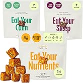 GEM Bite Complete Routine Variety Pack with Daily Multivitamin (14 Bites), Chill-Out Calm (7 Chews) & Deep Sleep Aid (7 Chews) | Supports Gut, Skin, Brain, Bone, Sleep, Immunity