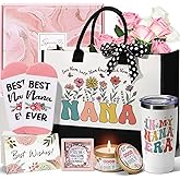 Best Valentines Day Gifts for Grandma Nana Grandmother Gifts from Granddaughter Grandchildren Grandkids, Unique Grandma Birthday Gift Basket Nana Gifts Set for Gigi Mmi Grandmother w/Canvas Tote Bag