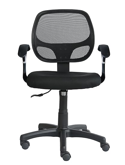 DeckUp Yonne Mid-Back Mesh Chair (Black)