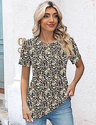 Kistore Womens Fashion Plus Size Short Sleeve Crew