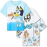 Get Trend Bluey T Shirt for Boys Pack of 3 Summer T Shirt Soft Breathable Bingo Toddler Clothes Short Sleeve Cotton Tops Kids Gifts (2-3 Years, Multi)