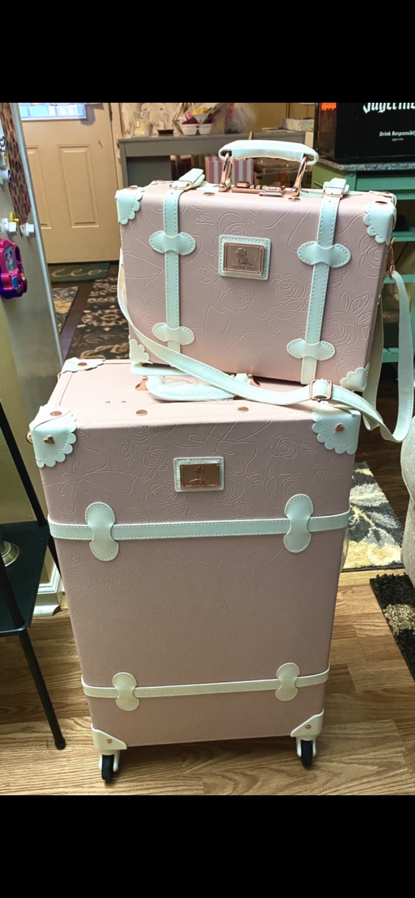 Carry On Unitravel 12inch Vintage Suitcase PU Leather Train Case