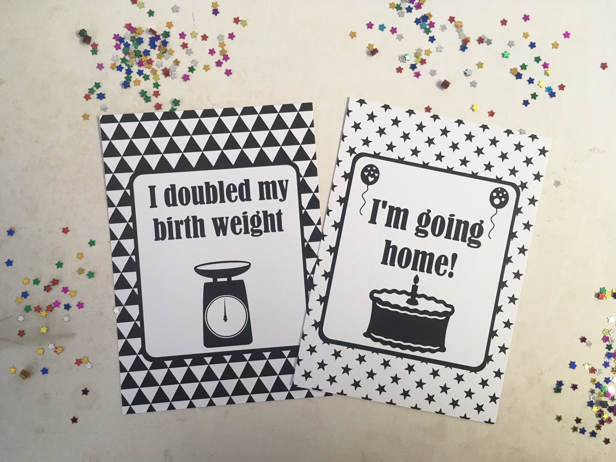 Premature Baby Journey Cards ® - Monochrome DD019