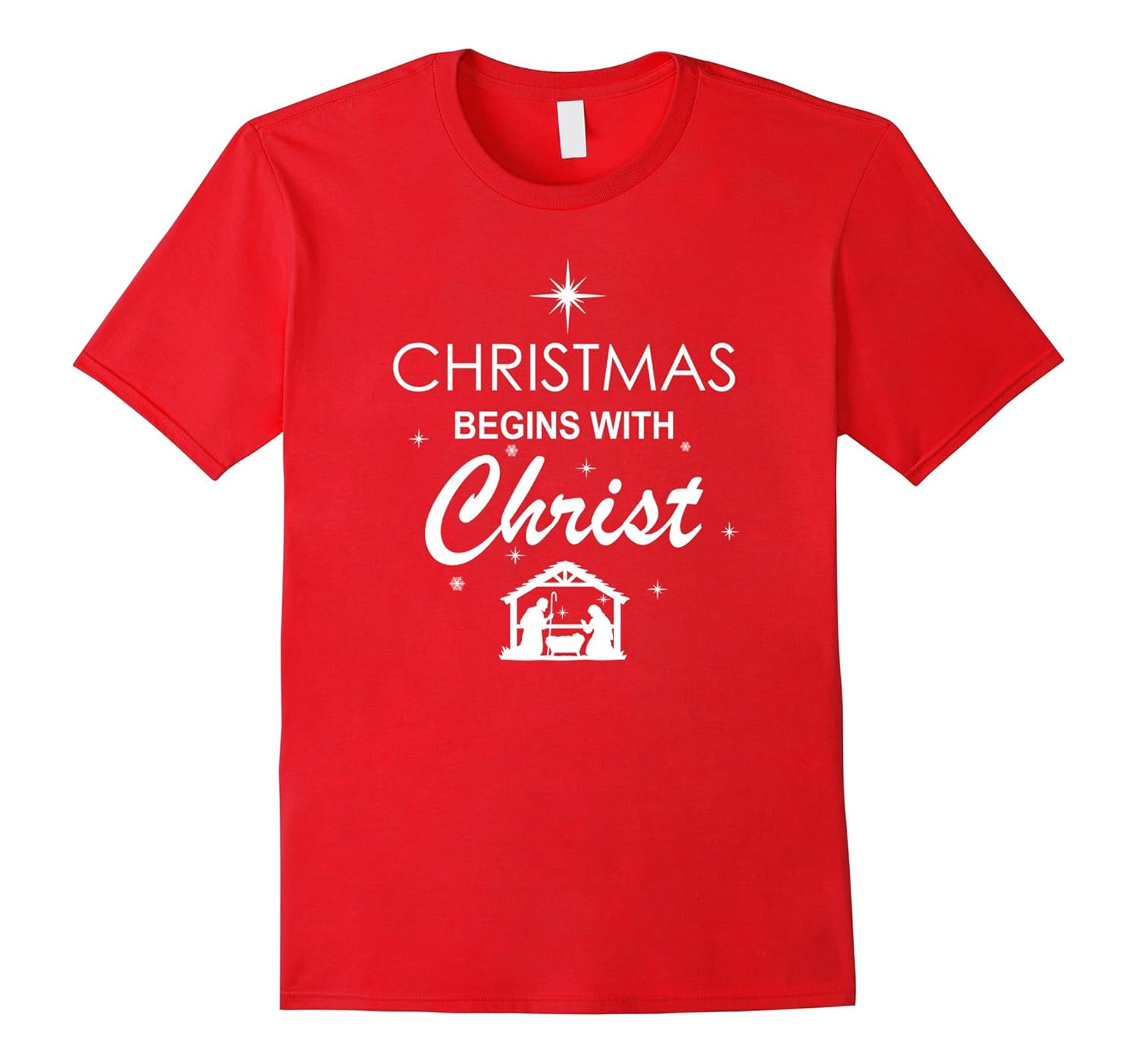 Christmas Begins with Christ T-shirt Christian T-shirt-Rose