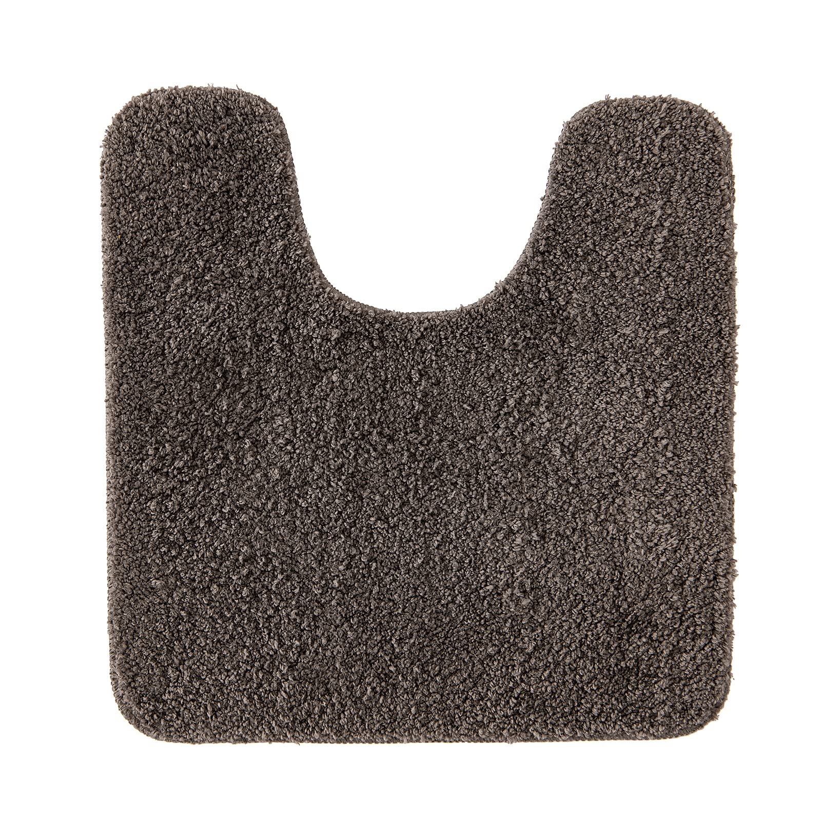 MIULEE Absorbent WC Toilet Rug Non Slip U Shape Bath Mat with High Hydroscopicity Rugs Super Soft Cozy and Shaggy Microfiber Rug Carpet for Bathroom Coffee 45 x 45 cm