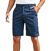 PULI Men's Golf Hybrid Dress Shorts Casual Summer Stretch Flat Front Lightweight Hiking Shorts Quick Dry with Pockets
