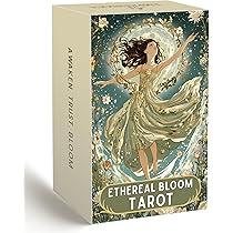 DPEHAKMK Azure Arcana Tarot Deck, 78 Cards, Celestial Blue and