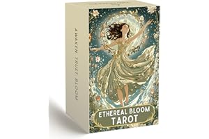 DPEHAKMK Tarot Deck Unique, 78 Floral Tarot Cards with Guidebook, Modern Witch Tarot for Beginners and Experienced Readers, Divination and Spiritual Growth Tool