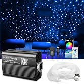 Starlight Headliner Kit 550 Piece Twinkle 0.03in*9.8ft/0.75mm*3m, 16W Starlight Headliner Music/Voice Activated Star Lights for Car, VASTFIRE RGBW Starlights for Theater Game Bed Room Ceiling