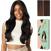 Sensationnel Glamzy Lace Part Wig-Elysia, BALAYAGECHOCOLATE | Wider V Parting, Hand Tied Synthetic, Glueless