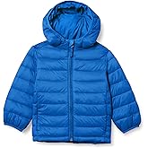 Amazon Essentials Boys and Toddlers' Lightweight Water-Resistant Packable Hooded Puffer Jacket