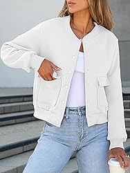 ANRABESS Women Cropped Bomber Jacket 2025 Fashion