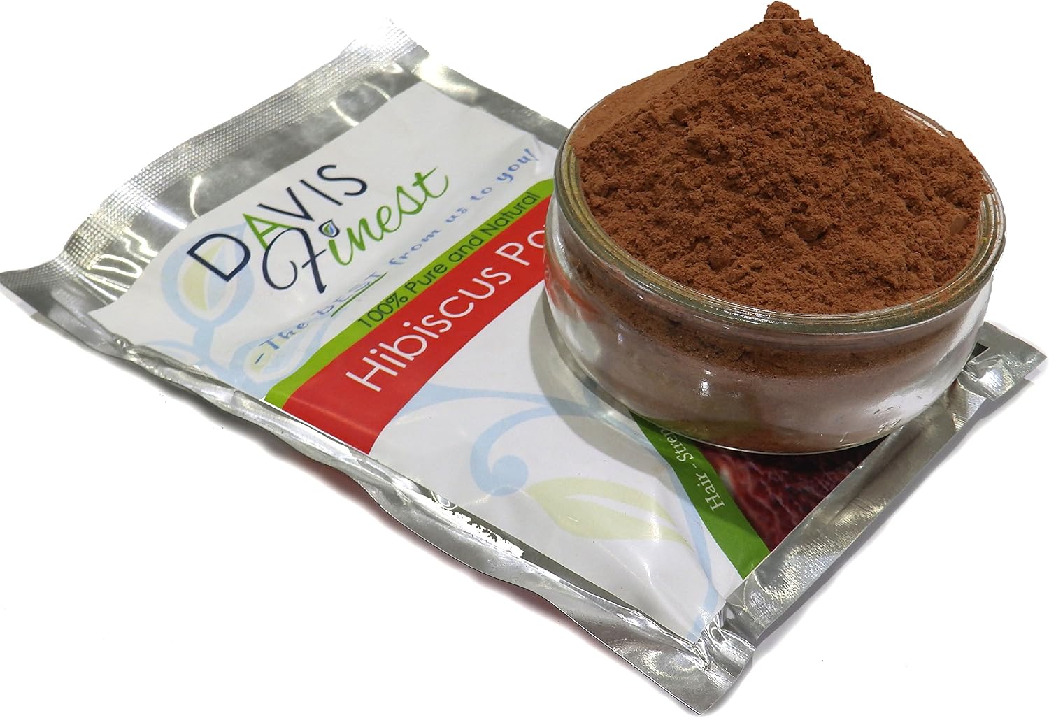 Davis Finest Organic Hibiscus Powder 100g, Hair & Skin, Facial Mask, Face Pack, Hair Growth, Shine & Condition - Image 3