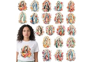Dazoratix DTF Transfers Ready to Press - 20 Sheets Our Lady of Guadalupe Virgen de Mary Iron on Patches for T Shirts Watercolor Religious Catholic Heat Vinyl Decals for Clothing Pillow Bags DIY Crafts