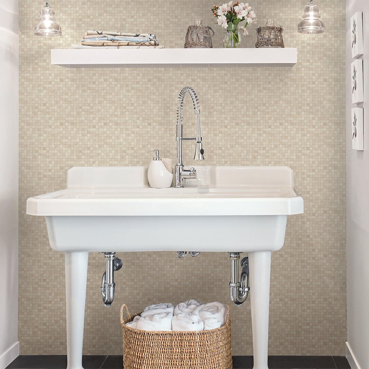 Galerie G67415 Natural FX Wallpaper Roll, Beige - Image 3