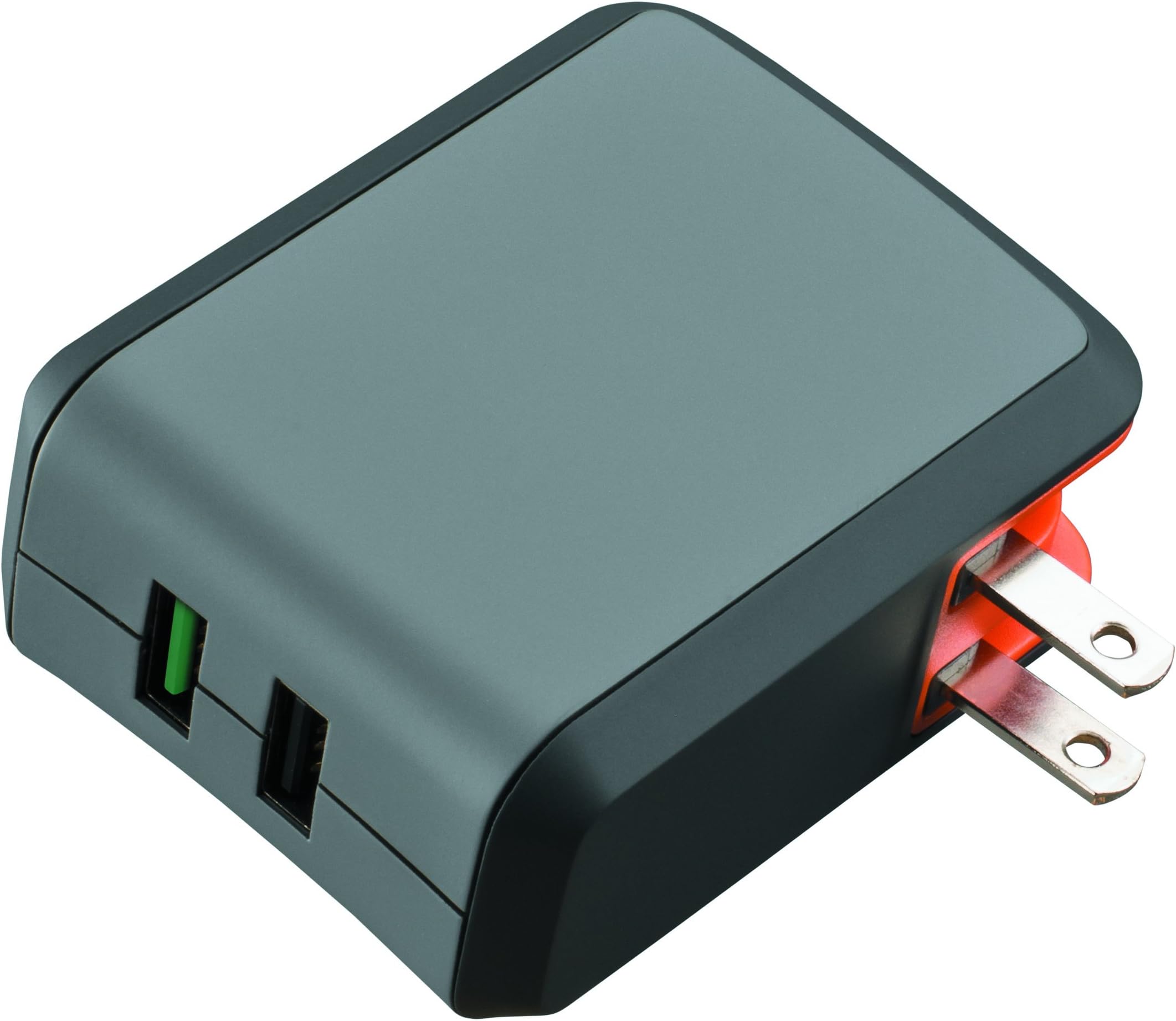 Ventev Wallport rq2300 Wall Charger, Qualcomm Quick Charge 3.0 | Dual USB Ports, Compatible Devices Charge 4x Faster than Conventional USB, Folding Prongs, and Short Circuit, Overcharge Protection