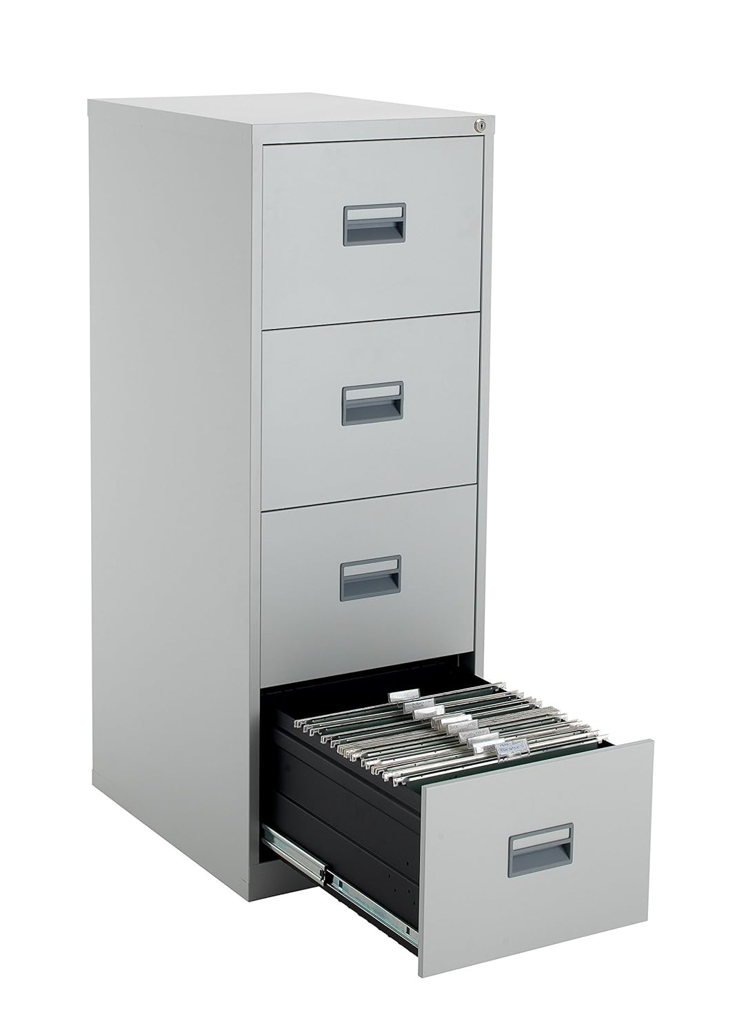 Talos Heavy Duty Steel Filing 40 kg Drawer Tolerance, Grey, 4