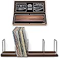 Optage Audio 100-150 Record Holder, Vinyl Record Storage, Vinyl Record Organizer, Record Stand for Vinyl Record, LP Storage, Record Holder for Albums, Solid Walnut