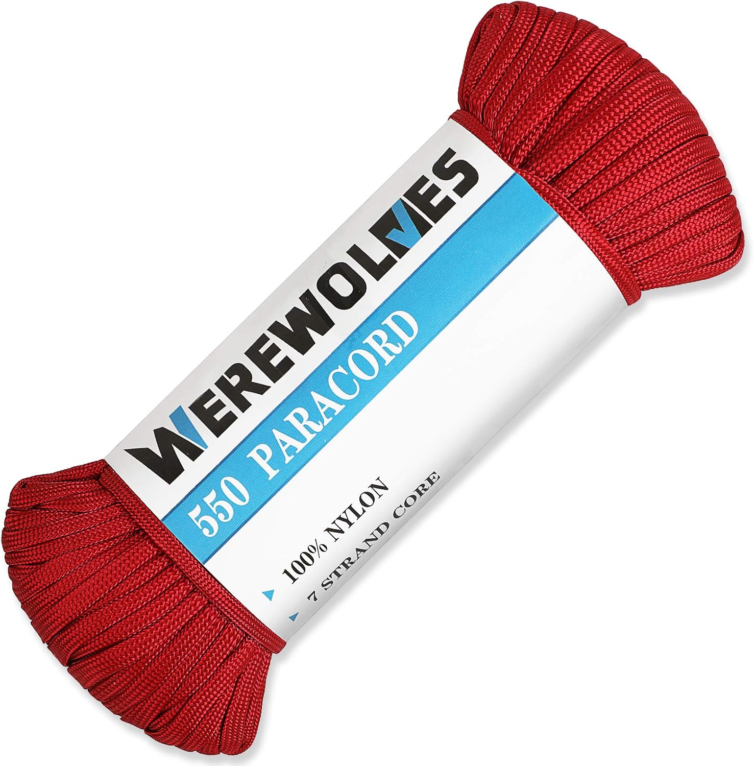 WEREWOLVES 550lb Paracord/Parachute Cord Type III 7 Strand - 100% Nylon Core and Shell - Multiple Colors : Sports & Outdoors